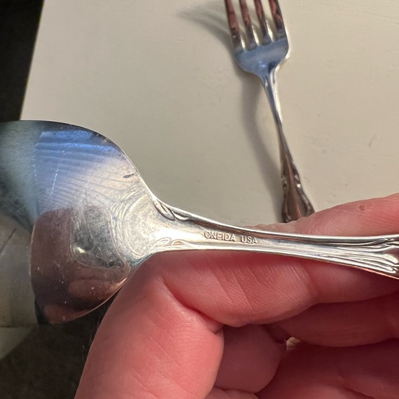 Final Sale! Oneida Children’s Silver Spoon & Fork Set—Vintage! - Picture 3 of 4